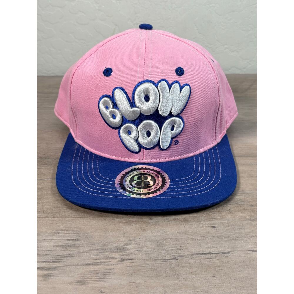 Blow Pop Sucker Candy Snapback Hat- Pink Blue- Throwback-‎ NWOT
